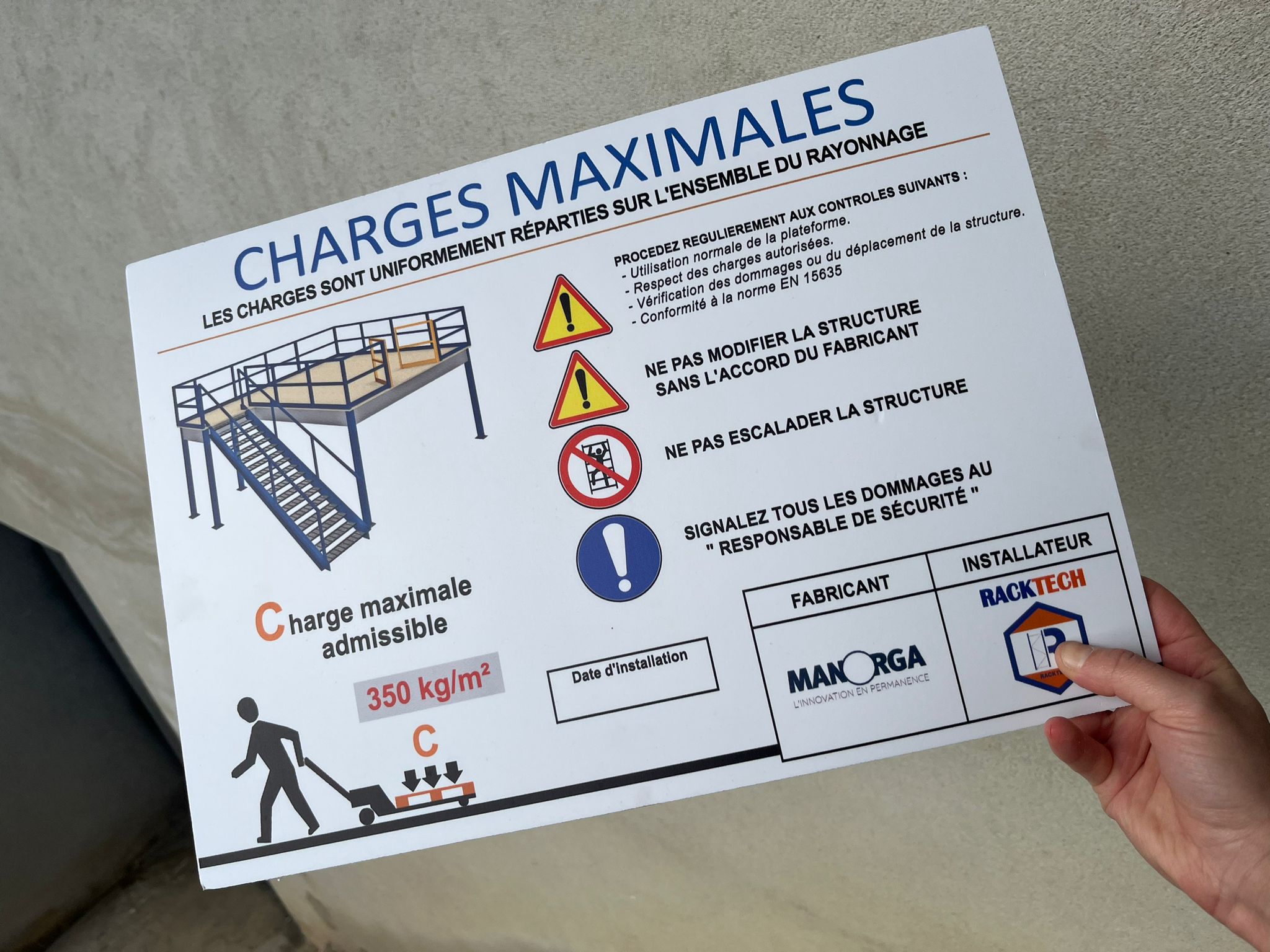 Plaque De Charges